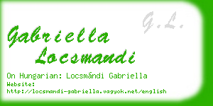gabriella locsmandi business card